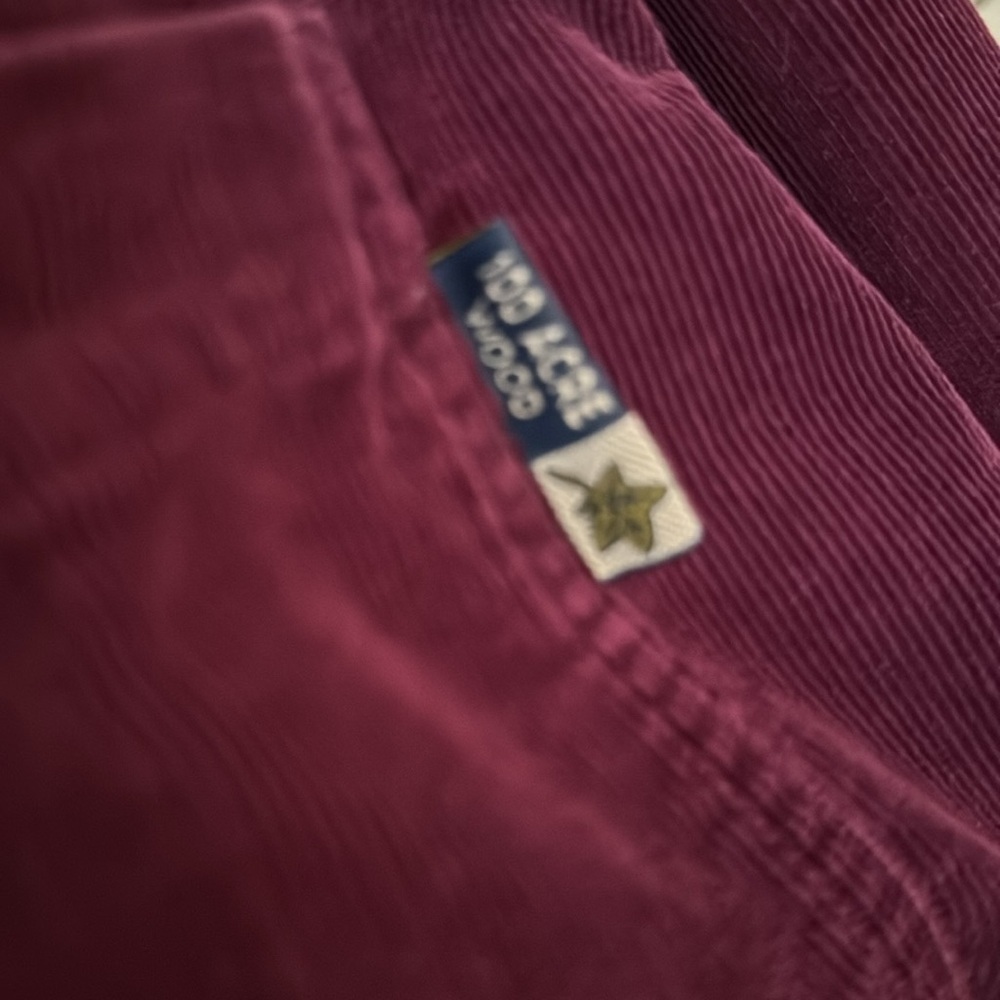 VTG Disney Winnie the Pooh Embroidered Burgundy Corduroy Shirt SZ XL - Picture 4 of 6